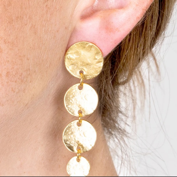 KENNETH JAY LANE COIN DROP PIERCED EARRINGS - Picture 2 of 9
